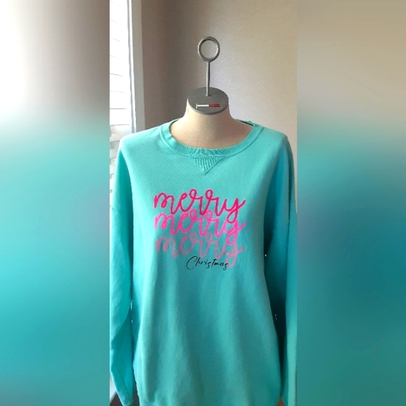 EUC Merry Christmas Comfort Wash sweatshirt - Picture 1 of 4